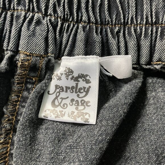 Parsley & Sage Eleanor Cargo Jeans Womens S Faded Black Baggy - Picture 6 of 12